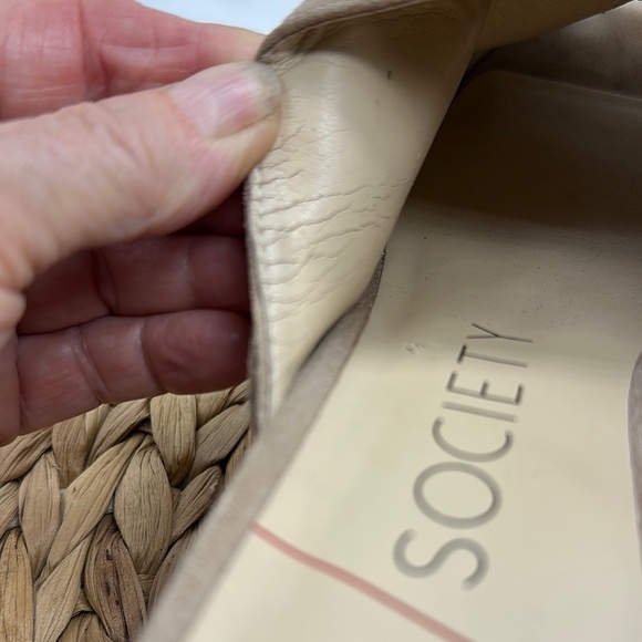 Sole Society Women's Taupe Suede Espadrille Slides - Picture 7 of 9